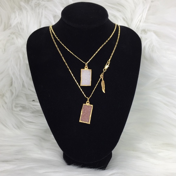 Function & Fringe Jewelry - Necklace- Druzy Pendant
